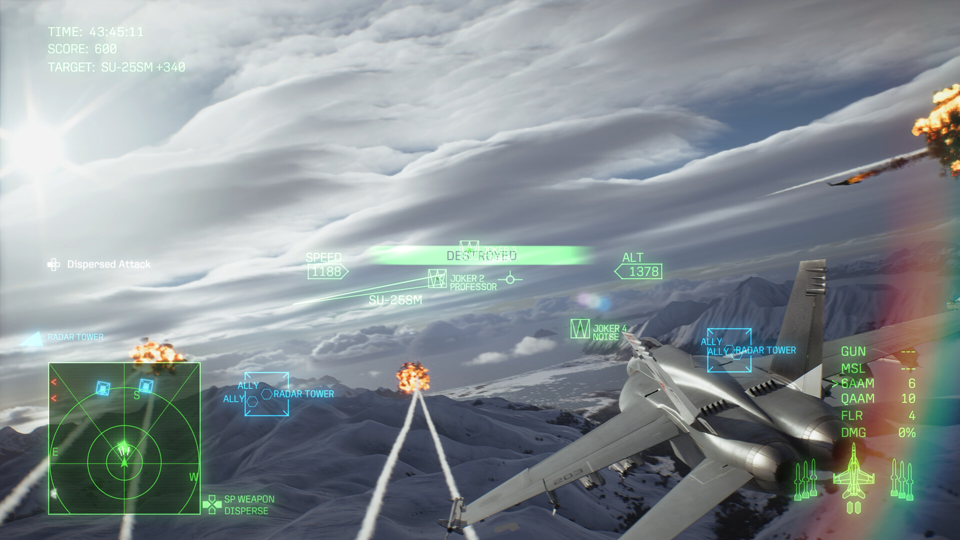 Point values are displayed right on the target lock